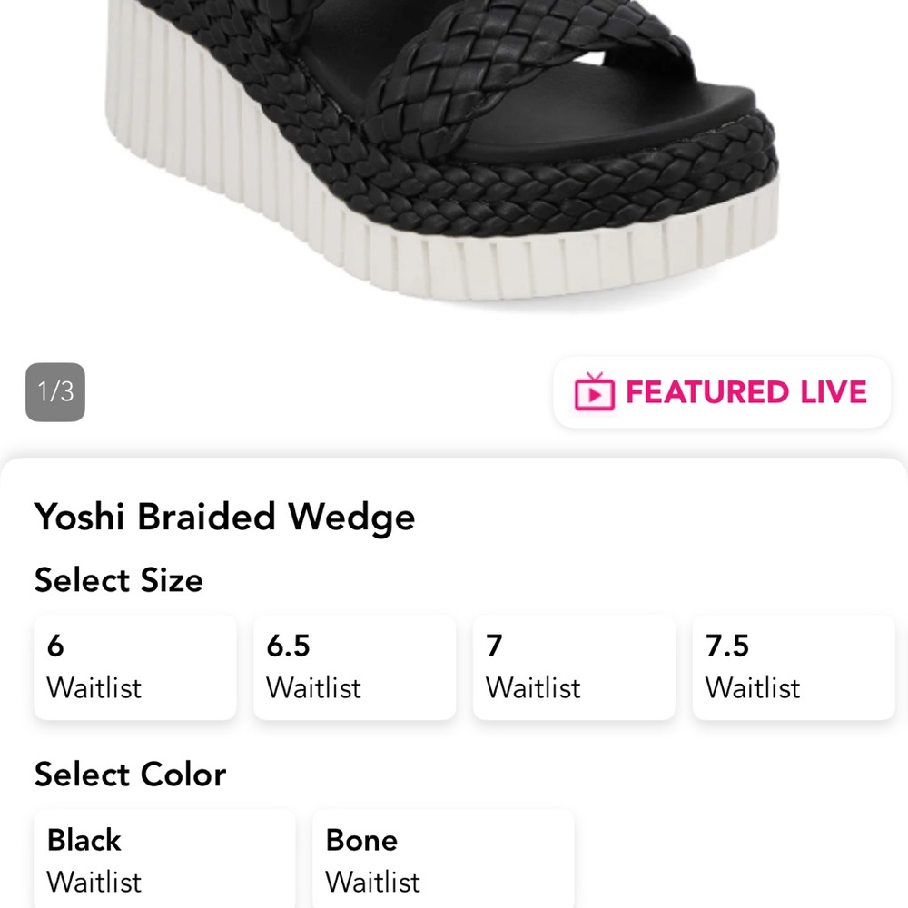 MIA Black Woven Wedge Shoes- NeW with box